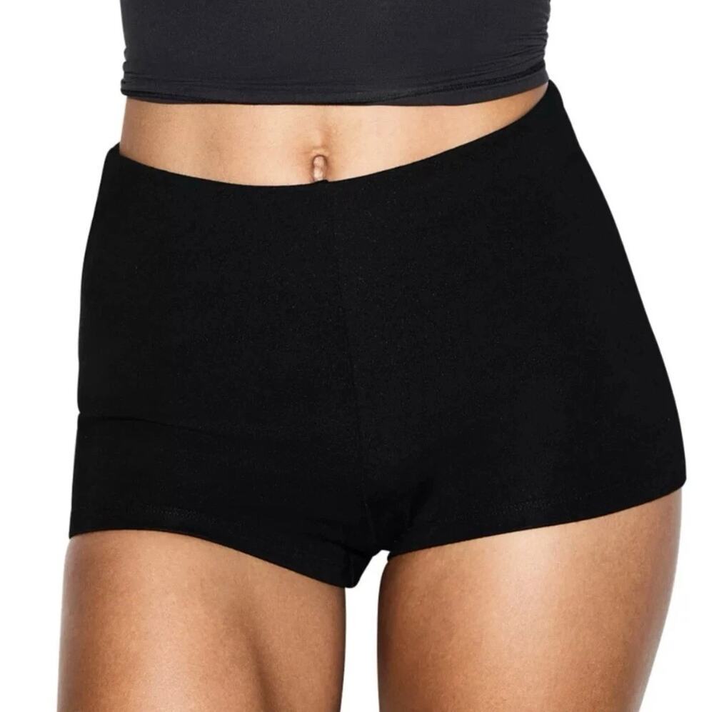 SKIMS Black High-Waist Seamless Shorts